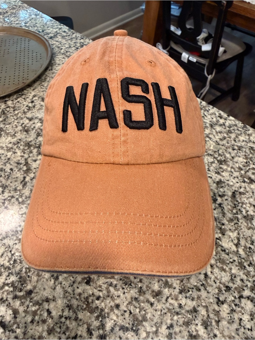 NASH Embroidered Baseball Cap in Burnt Orange